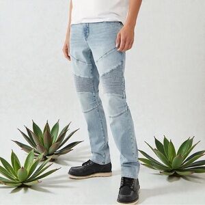 True Religion Men's Geno Slim Moto Jeans - Size 29